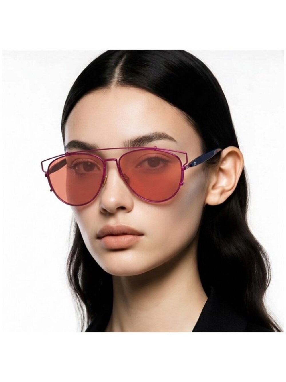 Dior Technologic TTVH 57mm Unisex Sunglasses Matte Red Blue New